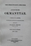 Anjoukori okmánytár IV. Codex Diplomaticus Hungaricus Andegavensis