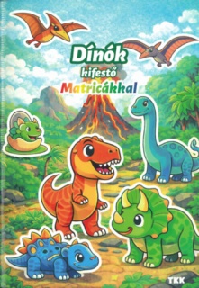 Dínók kifestő - Matricákkal
