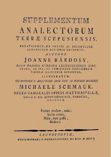 Supplementum analectorum terrae Scepusiensis, notationibus, ex veteri ac rec. Hungarorum historia depromtis