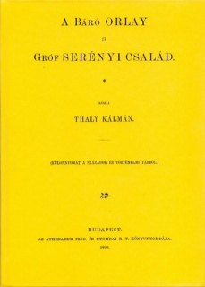 A báró Orlay s gróf Serényi család