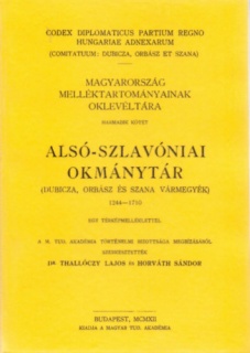 Alsó-Szlavóniai okmánytár