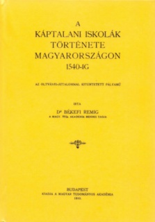 A káptalani iskolák története Magyarországon 1540-ig