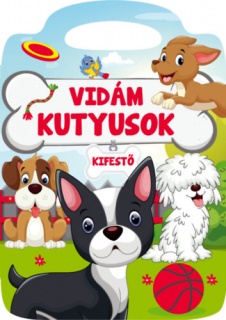 Vidám kutyusok - kifestő